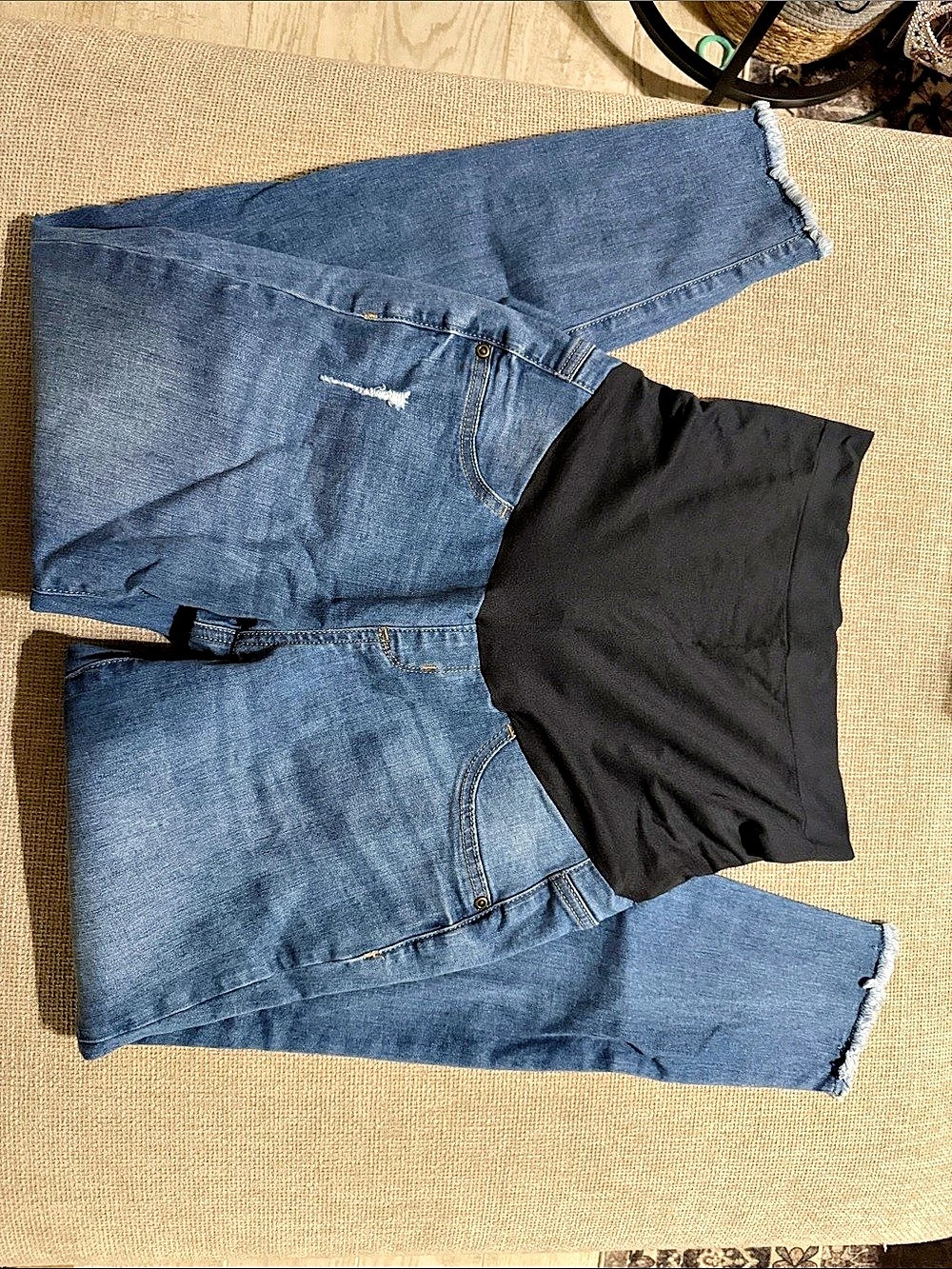 SONOMA Maternity Jeans Waist 8 in Blue & Black